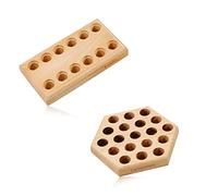 LEONTOOL Lot de 2 organiseurs de pinces en bois rectangulaires et hexagonales
