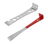LEONTOOL Lot de 2 Pieds de Biche 17cm et 23.5cm, Arrache-clou & Dépose Garniture, Barre à Scraper Plate Acier Inoxydable, Double Fonction Tournevis Hexagonal, pour Bricolage Menuiserie Apiculture