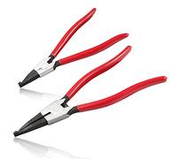 LEONTOOL Lot de 2 pinces à circlips spéciales pour anneau de verrouillage, pince à circlips à pointe angulaire, pince à anneau de retenue et retrait de bague de précision