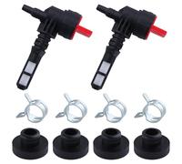 LEONTOOL Lot de 2 valves d'arrêt de carburant, valve d'arrêt de gaz à 90 degrés avec pince à œillets pour réservoir de gaz Briggs & Stratton, générateur, nettoyeur haute pression, tondeuses