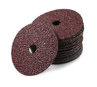 LEONTOOL Lot de 25 disques de ponçage en fibre de résine d'oxyde d'aluminium de 10,2 cm, trou central de grain 36 pour meuleuses d'angle