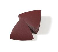 LEONTOOL Lot de 30 patins de ponçage triangulaires oscillants pour outils multifonctions - Grain 180 - Sans trou - Pour le polissage du bois et du métal