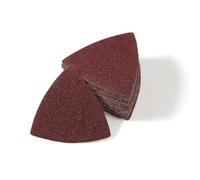 LEONTOOL Lot de 30 patins de ponçage triangulaires oscillants pour outils multifonctions - Grain 40 - Sans trou - Pour le polissage du bois et du métal