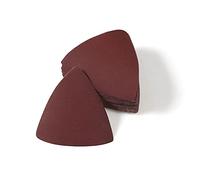 LEONTOOL Lot de 30 patins de ponçage triangulaires oscillants pour outils multifonctions - Grain 400 - Sans trou - Pour le polissage du bois et du métal