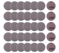 LEONTOOL Lot de 35 disques abrasifs en maille de 5,1 cm - Grain 320 - Sans poussière - Papier abrasif pour cloison sèche - Pour métal, bois, composites