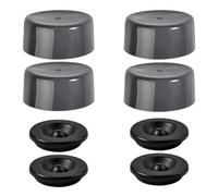 LEONTOOL Lot de 4 capuchons anti-poussière de roulement avec 4 bouchons de moyeu de remorque en caoutchouc de 5,9 cm, cache-moyeu de roue de remorque en caoutchouc pour remorques, camping-car, bateau