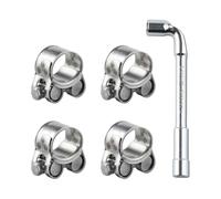 LEONTOOL Lot de 4 colliers de serrage réglables et robustes en acier inoxydable 304 pour refroidisseur de radiateur et chauffage haute pression 23-25 mm