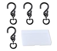 LEONTOOL Lot de 4 crochets pivotants à 360 degrés avec boîte de rangement - Crochets robustes pour suspendre des plantes, des pots, des carillons, des mangeoires à oiseaux, des paniers de fleurs