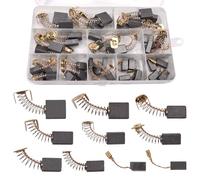 LEONTOOL Lot de 40 balais de charbon pour moteur électrique, 10 tailles différentes pour réparation d'outils électriques et moteurs à balais de carbone