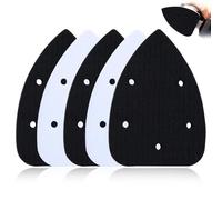 LEONTOOL Lot de 5 tampons de ponçage triangulaires avec interface en mousse à 5 trous, 140 mm pour ponceuse de souris pour équilibrer la pression de ponçage