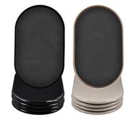 LEONTOOL Lot de 8 grands patins de déménagement de meubles pour moquette et planchers en bois dur, 24,9 x 14,5 cm, coussinets ovales réutilisables en plastique pour meubles lourds, déplacement sans