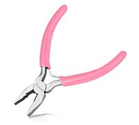 LEONTOOL Mini pince de monteur de ligne de 12,7 cm avec mâchoire dentelée à ressort et pince coupante latérale, idéale pour la fabrication de bijoux et les loisirs créatifs