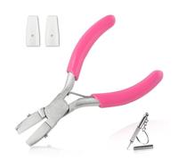 LEONTOOL Mini pince plate pour la fabrication de bijoux avec 2 pointes de rechange, pince parallèle de 7,6 cm, pince souple avec poignée uniforme, lisseur de fil pour perles, meulage, préhension