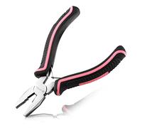 LEONTOOL Mini Pinces de Lineman à Ressort Chargé 5 Pouces (12,7 cm) Coupe-Fil avec Mâchoire Dentelée Construction en Acier Chrome Vanadium Mini Pinces Combinées pour Fabrication de Bijoux, Outil Rose