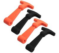 LEONTOOL Paquet de 4 loquets de Couvercle de Refroidisseur de Rechange pour Accessoires de refroidisseurs Yeti, RTIC et Tundra, poignée en T de loquet en Caoutchouc Robuste, Noir et Orange
