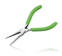 LEONTOOL Petite Pince à Bec Aiguille 12,7 cm Pour Fabrication de Bijoux - Avec Mini Pince Dentelée Pour Plier le Fil et Saisir