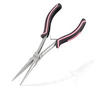 LEONTOOL Petite pince à bec aiguille à longue portée pour la fabrication de bijoux - 17,8 cm - Pince à bec fin extra long avec mâchoires lisses - Pince à bec long pour la prise en main de petits