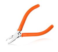 LEONTOOL Petite pince coupante diagonale à 38 degrés à pointe coudée à 38 degrés, pince coupante latérale de précision à ressort de 11,4 cm, coupe-fil diagonal pour électronique, fabrication de