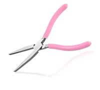 LEONTOOL Pince à bec de canard à bec de canard de 19,1 cm de long, pince dentelée, pince plate pour la fabrication de bijoux, la pêche, l'emballage de fils, pince plate pour les espaces étroits