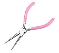 LEONTOOL Pince à Bec Long Fin 13,5 cm avec Mâchoires Crantées et Ressort, Pince de Précision pour Bijoux, Modelage de Fil et Travaux Délicats