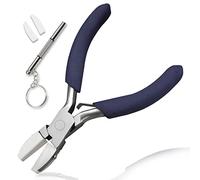 LEONTOOL Pince à bec plat à double mâchoire en nylon Pince à courber le fil métallique Pince à bijoux pour les projets de bricolage à la main Outils
