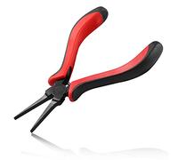 LEONTOOL Pince à bec plat de 12,7 cm à mâchoire lisse, pince à bijoux à bec plat fin pour la fabrication de bijoux, l'artisanat, la réparation de circuits imprimés