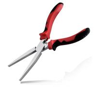 LEONTOOL Pince à bec plat de 7 pouces de long Pince à bec de canard à mâchoire lisse Pince à bec de canard à ressort Pince à bec extra long Pince à bijoux Pince à bijoux