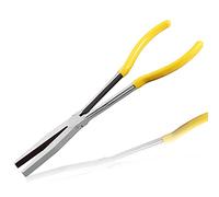 LEONTOOL Pince à bec plat longue portée de 27,9 cm avec mâchoires dentelées pour réparation automobile, pince à longue portée pour les espaces étroits difficiles à atteindre et les zones