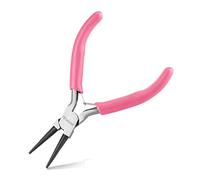 LEONTOOL Pince à bec rond de 12,7 cm pour la fabrication de bijoux, pince à boucle, mâchoires lisses, pince à cintrer, outils de fabrication de bijoux, fournitures de précision pour l'emballage de boucles de fil