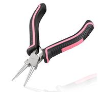 LEONTOOL Pince à bec rond de 12,7 cm pour la fabrication de bijoux, pince à boucler, mâchoires lisses, pince à cintrer le fil, outil de fabrication de bijoux