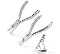 LEONTOOL Pince à lunettes à nez rond et plat en nylon avec mâchoire pour monture de lunettes - Outil de réparation optique avec tournevis de réparation de lunettes