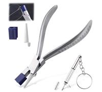 LEONTOOL Pince à monture de lunettes concaves en nylon, pince de réglage de monture de lunettes en acier inoxydable de 6 pouces, kit d’outils de réparation de lunettes optiques avec mini tournevis