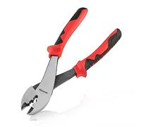 LEONTOOL Pince à sertir pour bornes d'électricien avec outils de sertissage de fil coupant, pince électrique avec poignée TPR outil de sertissage et de coupe pour bornes et connecteurs de 10 à 22 AWG
