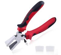 LEONTOOL Pince brise-verre de 6 pouces Pince à porte-clés à mâchoire plate avec embouts en caoutchouc, outils en vitrail Mosaïques Outil de rupture pour matériel de porte-clés, vitrail