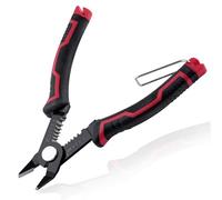 LEONTOOL Pince coupante de 15,2 cm avec dénudage supplémentaire, outil à dénuder 10-20 AWG, pince coupante diagonale, pince coupante latérale avec verrouillage de sécurité pour électronique, bijoux,