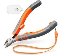 LEONTOOL Pince coupante diagonale de 12,7 cm - Pince coupante diagonale avec corde à main et couvercle de protection - Cisaille à fil pour zones étroites - Attaches à glissière