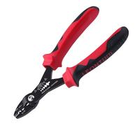 LEONTOOL Pince d'électricien multifonction 4 en 1 avec coupe-fil, pince à sertir, pince à dénuder | Pince à dénuder compacte de 17,8 cm | Outil de sertissage pour fils isolés et non isolés de 12 à 20