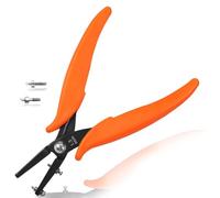 LEONTOOL Pince perforatrice en métal de 15,2 cm, petite pince perforatrice ronde, deux broches de rechange pour la fabrication de bijoux pour créer des trous propres de 1,5 mm, bricolage