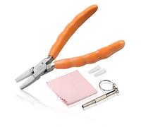 LEONTOOL Pince plate en acier inoxydable de 15,2 cm pour réparation de lunettes - Pince d'angle d'inclinaison - Outils de réglage optiques Pince plate en nylon - Pince de réglage des bras de lunettes