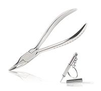 Leontool Pince pour lunettes avec bec courbé de 15,24 cm, pince pour ajustement des plaquettes de nez et des bras de lunettes, outils de réparation, d'assemblage et de réglage pour opticien avec