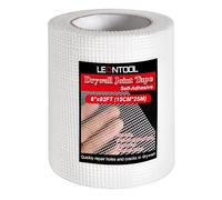 LEONTOOL Ruban pour cloisons sèches à rouleau unique 6" de large x 82 pi Robuste auto-adhésif mur fissure et couture patch Fibre maille fissure patch mur Tissu de réparation pour plafond