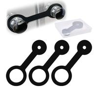 LEONTOOL Sangle de loquet de porte de douche 2 pièces pour camping-car, sangle de verrouillage de porte de salle de bain en silicone noir pour camping-car - fermeture sécurisée pour un voyage sûr