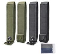 LEONTOOL Sangles Molle 6 Pouces avec Boutons-Pression, Lot de 4 Sangles en Nylon pour Panneaux Sangles de Fixation Molle Accessoires pour Sacs à Dos Militaires Sangles à Boutons-Pression