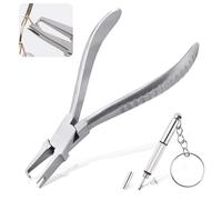 LEONTOOL Unload Pince à coussinets de nez, Outils de réglage pour décapant de plaquettes de nez, Pince optique en acier inoxydable, Kit de réparation de lunettes avec mini tournevis