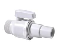 LEONTOOL Vanne à tournant sphérique 2 voies Econoline remplacement de la vanne d’arrêt de piscine, 1,5" MIP x 1,5" - 1,25", SP0729 - vanne non corrosive en plastique ABS pour filtre de piscine Hayward