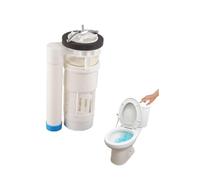 Leopacat Chasse D'Eau Wc, Mecanisme Chasse D'Eau Wc, Kit De RéParation De RéServoir, éConomie D'Eau Avec Bouton Poussoir Convient Aux Toilettes Dont La Profondeur Du RéServoir Est De 23 à 27 Cm