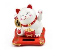 Leopacat Chat Porte-Bonheur Solaire Bras Mobile DéCo Maison Bureau | Statue Maneki Neko Porte Chance Et Richesse, DéCoration Japonaise Pour Tous Espaces IntéRieurs