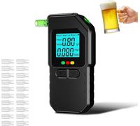 Leopacat Ethylotest Electronique, Alcotest Numerique Homologué, ÉThylotest avec Deux Capteurs,Indication Vocale, Fonction De Stockage 20 Embouts pour Usage Personnel Professionnel Maison Ou en SoiréE