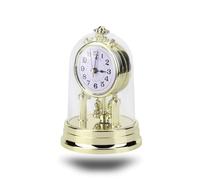 Leopacat Horloge de Salon de Style Rétro Européen, Horloge de Table Silencieuse Antique, Décoration D'intérieur, Décoration Murale Vintage, Quartz de qualité, Fonctionne à Piles, (Or)