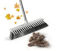 Leopacat Rateau Jardin, Balai Robuste avec RâTeau, Double Face De 134 cm Et RâTeau pour Feuilles, Herbe Et DéBris, 2 en 1 Broom Balais avec des CrêTes LatéRales pour Patio Errasse Et Jardin